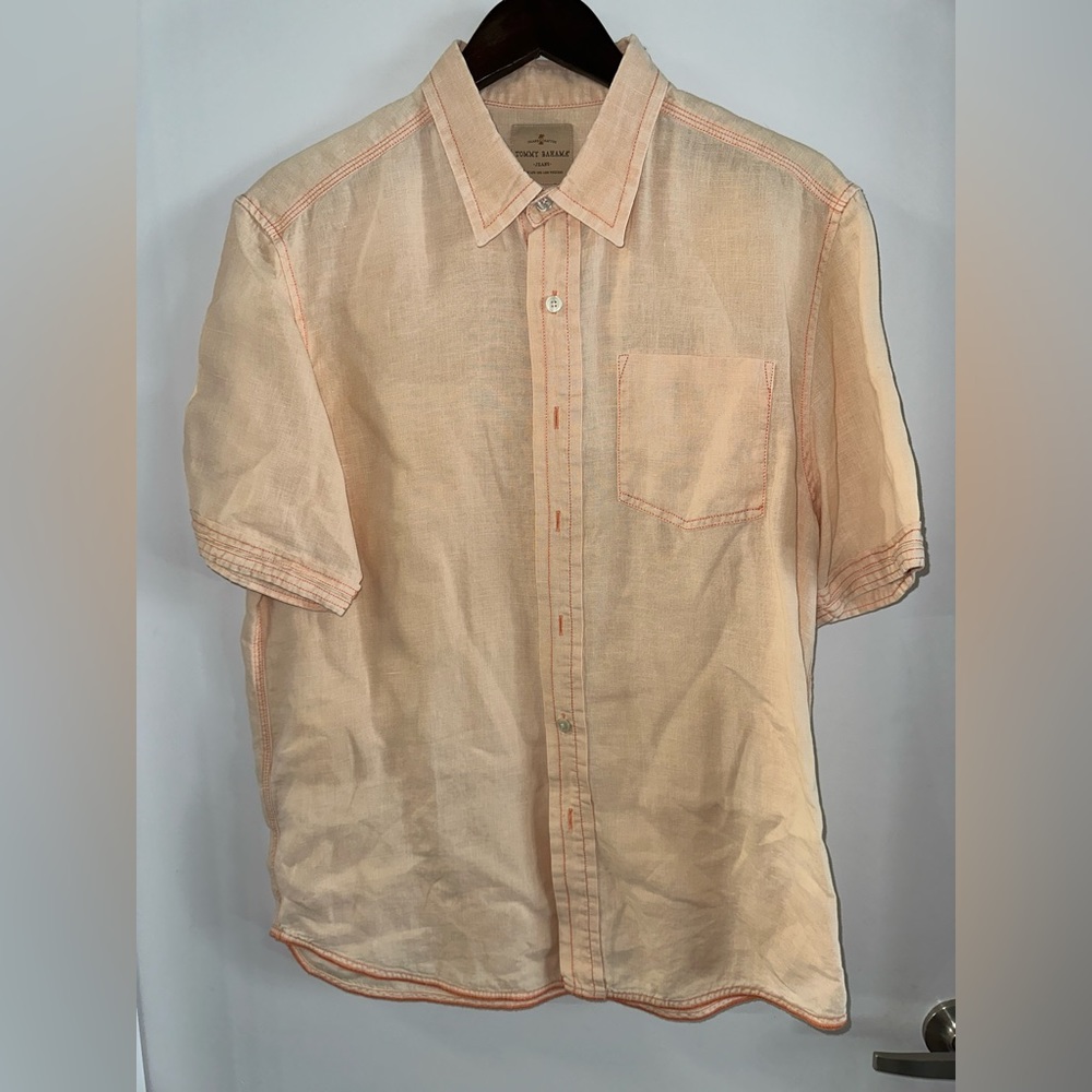 Tommy Bahama Men’s Casual Button Up Short Sleeve Linen Shirt